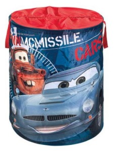 Kosz na zabawki Pop-Up Cars - okrągły