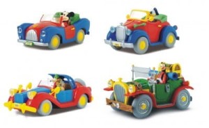 Auto Disney w skali 1:43 - Mickey, Scrooge, Donald, Goofy