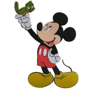 Dekoracja ścienna - Myszka Mickey - Mickey z ptaszkiem