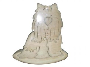 Drewniane puzzle 3D - Piesek Yorkshaire Terrier