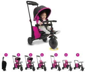 Smart Trike Składany rowerek Folding Trike™ 500 7w1 - różowy