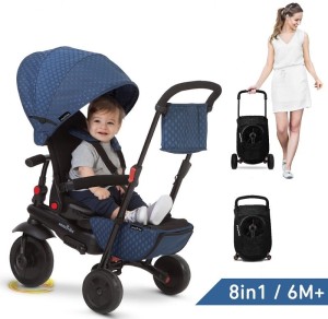 Smart Trike Składany rowerek Folding Trike 700 8w1 - niebieski