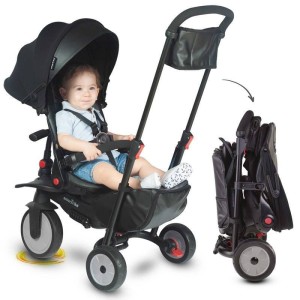 Składany rowerek dziecięcy/wózek Smart Trike 8w1 STR7 - czarny