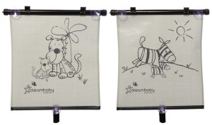 Roleta samochodowa UV - dwustronna - Zebra i Tygrys - 2 szt.